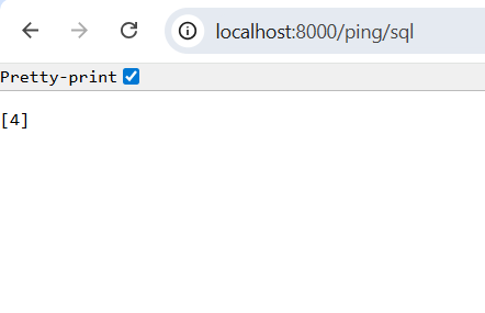 postgres sql ping test fastapi